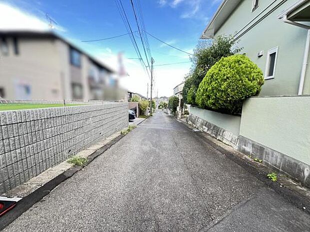 前面道路を含めた現地写真です。
