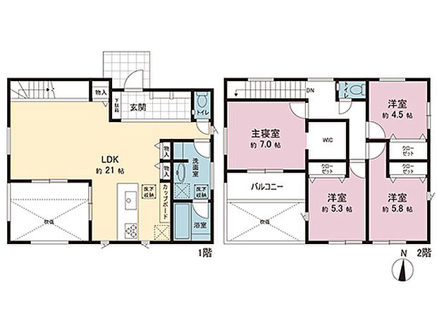 間取図です。図面と異なる場合は現況を優先させていただきます。