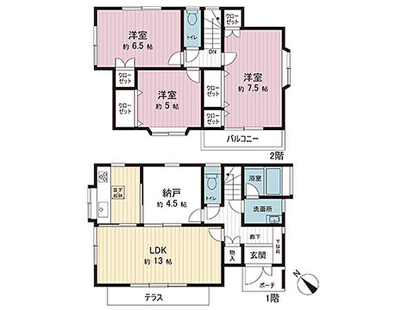間取図です。図面と異なる場合は現況を優先させていただきます。