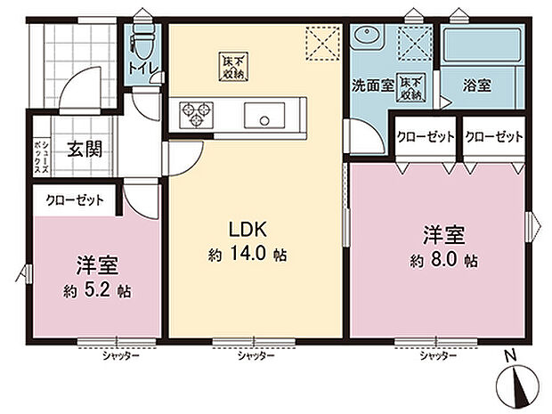 間取図です。図面と異なる場合は現況を優先させていただきます。