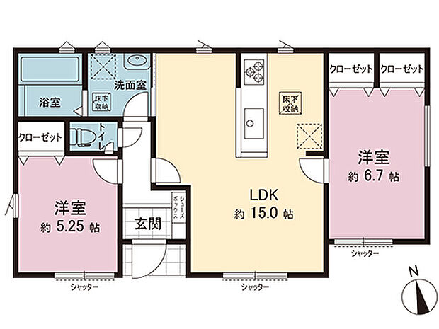 間取図です。図面と異なる場合は現況を優先させていただきます。