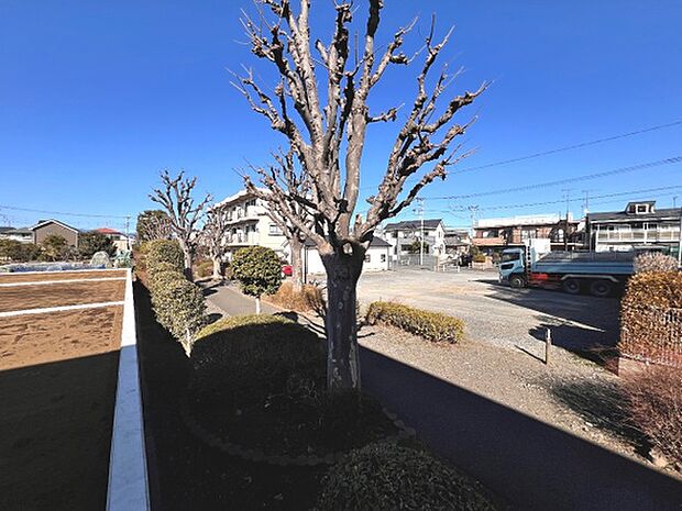 北東側は遊歩道になっております。