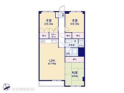 羽村パールハイツ 3LDKの間取図画像