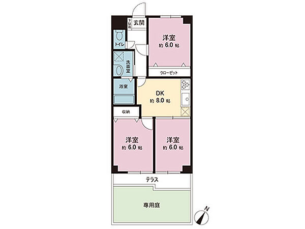 間取図です。図面と異なる場合は現況を優先させていただきます。
