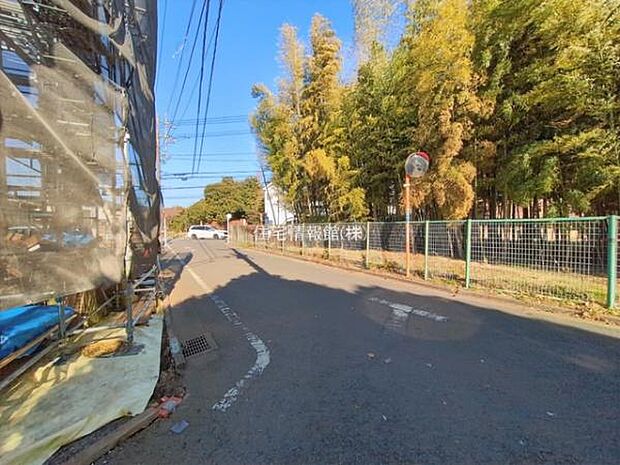 前面道路を含めた現地写真です。
