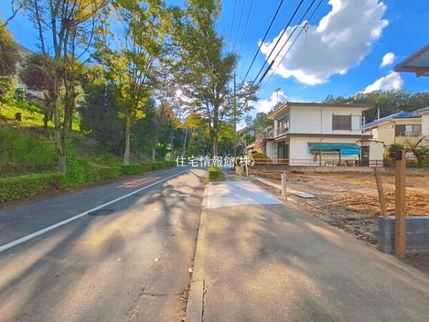 前面道路を含めた現地写真です。