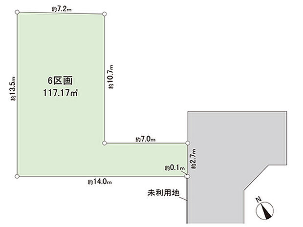 区画図です。図面と異なる場合は現況を優先させていただきます。