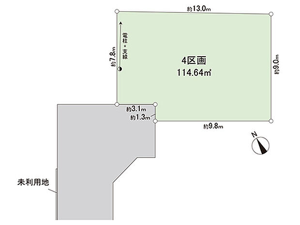 区画図です。図面と異なる場合は現況を優先させていただきます。