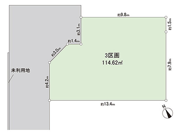 区画図です。図面と異なる場合は現況を優先させていただきます。