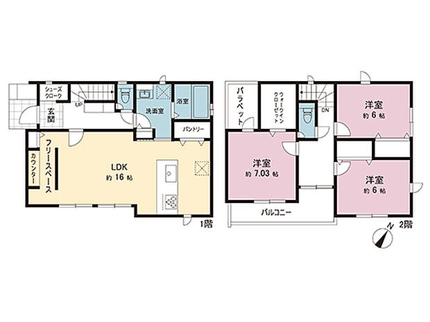 間取図です。図面と異なる場合は現況を優先させていただきます。