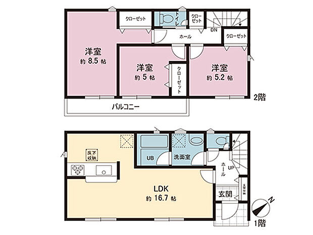 間取図です。図面と異なる場合は現況を優先させていただきます。