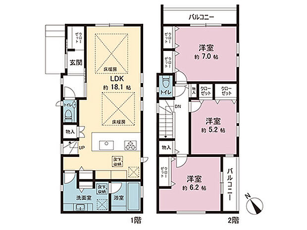 間取図です。図面と異なる場合は現況を優先させていただきます。