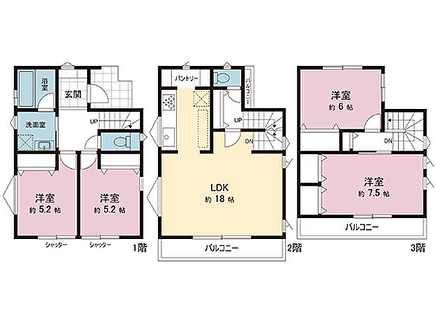 間取図です。図面と異なる場合は現況を優先させていただきます。