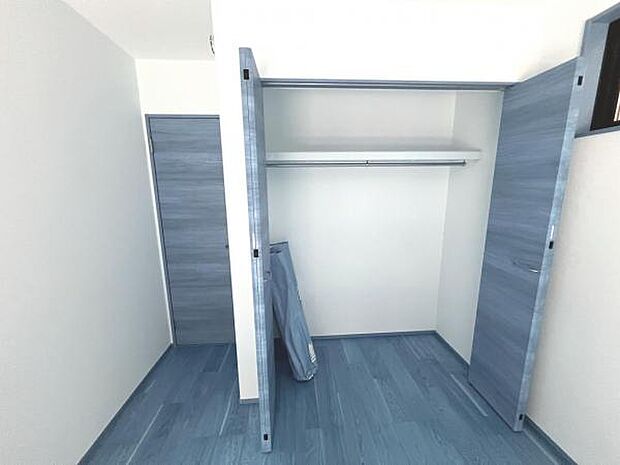 いつでもお部屋をスッキリお使い頂ける収納スペースを設置。