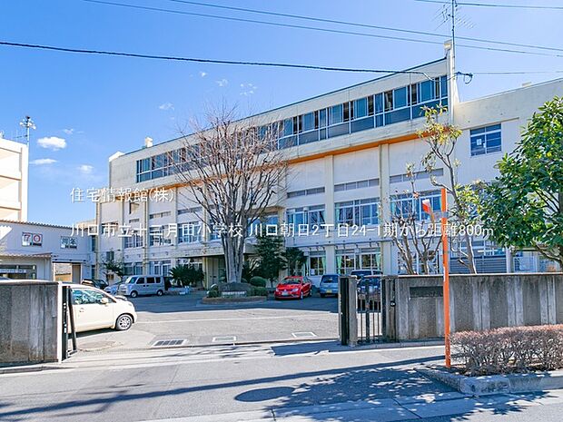 川口市立十二月田小学校まで約800m（徒歩10分）