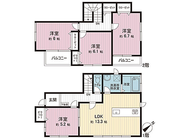 間取図です。図面と異なる場合は現況を優先させていただきます。