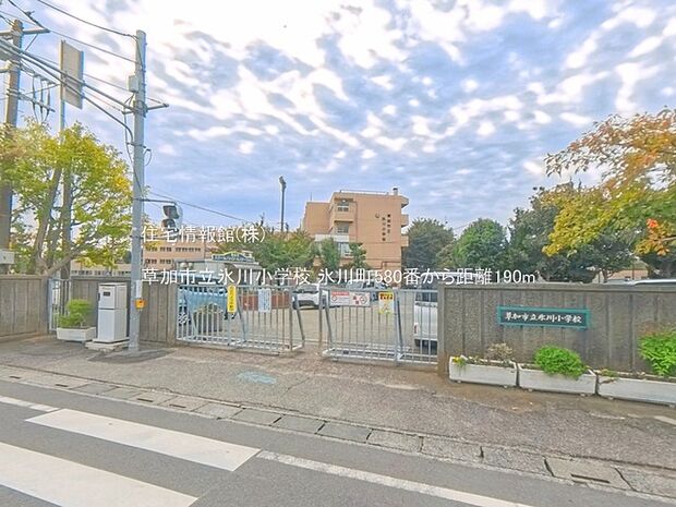 草加市立氷川小学校まで約190m(徒歩3分)