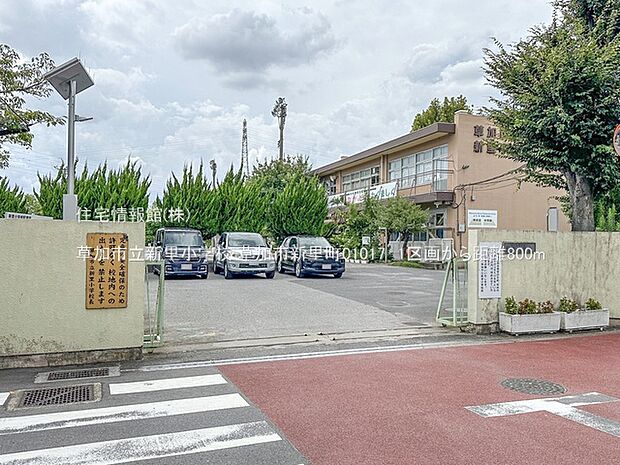草加市立新里小学校まで約800m(徒歩10分)