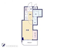 スカイラーク蕨 1Kの間取図画像