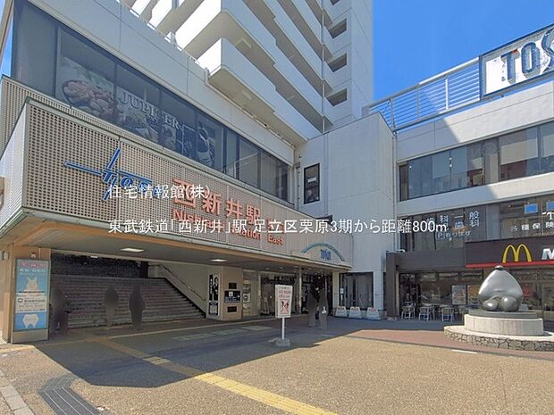 東武鉄道「西新井」駅まで約800m(徒歩10分)