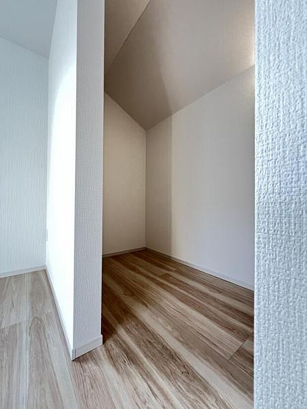 ウォークインクローゼットがあり収納スペースも豊富。季節物もスッキリ片付きそうです。