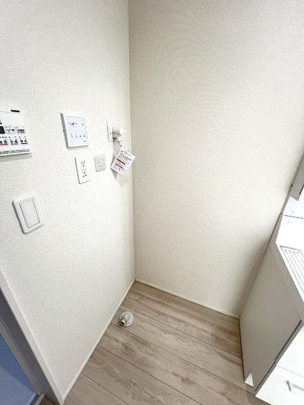 独立洗面台の横にはランドリースペースがございます。