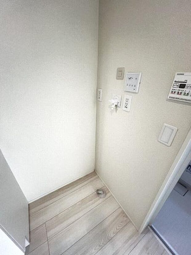 独立洗面台の横にはランドリースペースがございます。