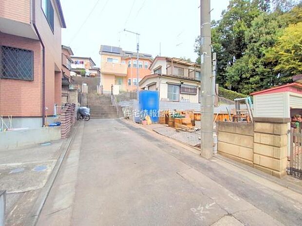 前面道路を含めた現地写真です。