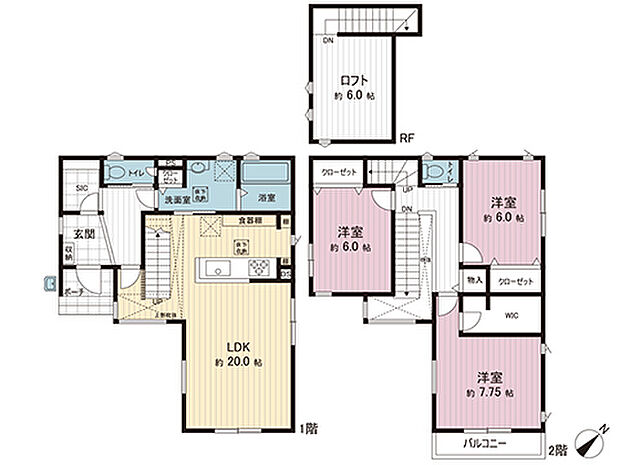 間取図です。図面と異なる場合は現況を優先させていただきます。