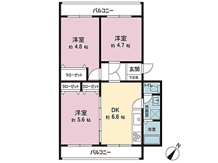 間取図です。図面と異なる場合は現況を優先させていただきます。