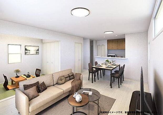 完成予想図（内観）：図面を基に描きおこしたもので、実際とは異なる場合がございます。