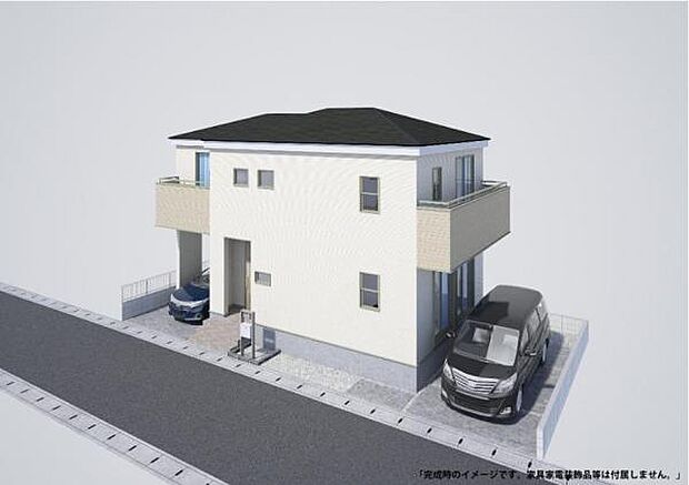 完成予想図（外観）：図面を基に描きおこしたもので、実際とは異なる場合がございます。