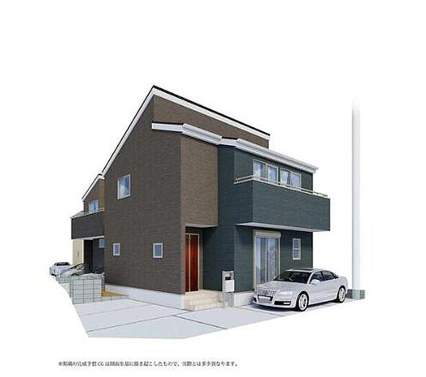 完成予想図（外観）：図面を基に描きおこしたもので、実際とは異なる場合がございます。