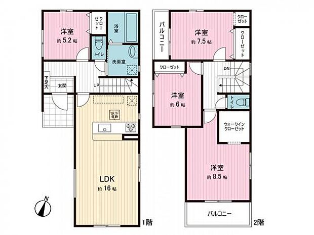 間取図です。図面と異なる場合は現況を優先させていただきます。
