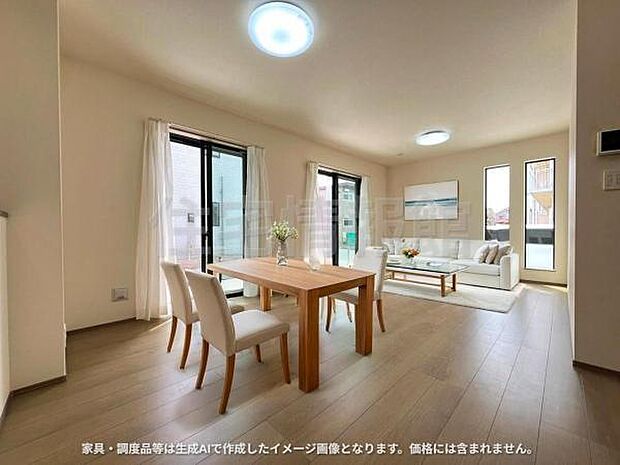 家族団らんの場所としてゆったりと居心地の良いリビングです。