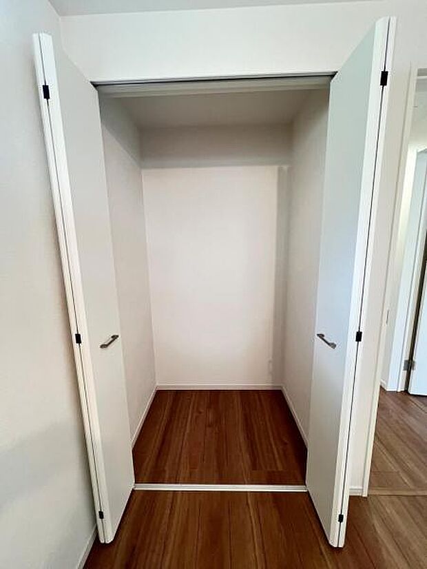 枕棚とハンガーパイプの付いたクローゼットです。