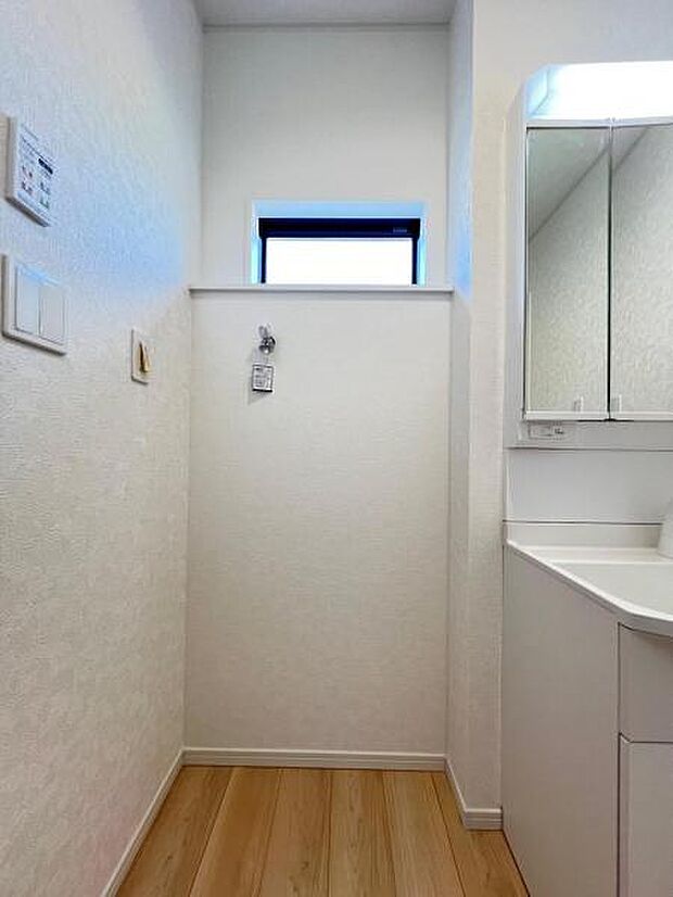 独立洗面台の横にはランドリースペースがございます。