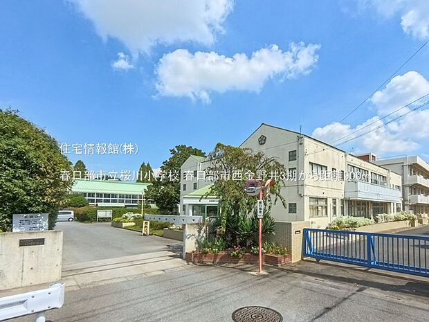 春日部市立桜川小学校まで約900m(徒歩12分)