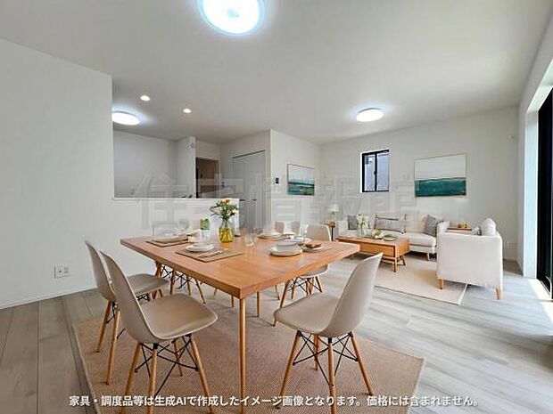 家族団らんの場所としてゆったりと居心地の良いリビングです。