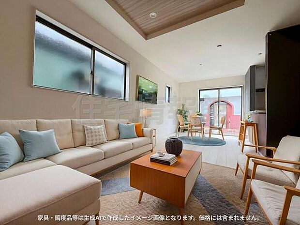 家族団らんの場所としてゆったりと居心地の良いリビングです。