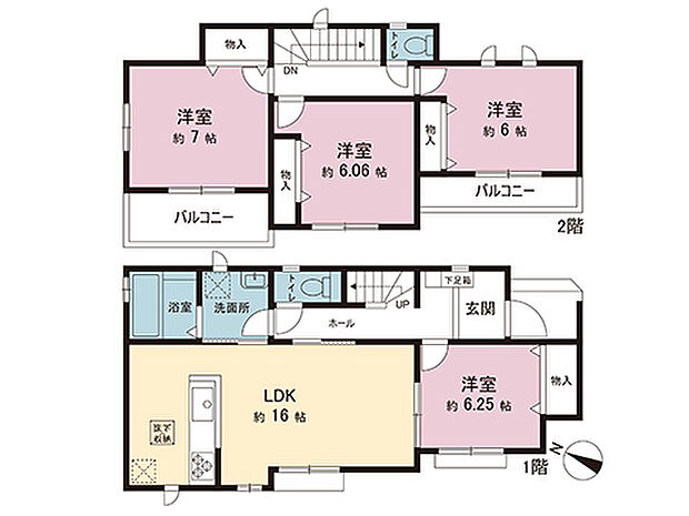 間取図です。図面と異なる場合は現況を優先させていただきます。
