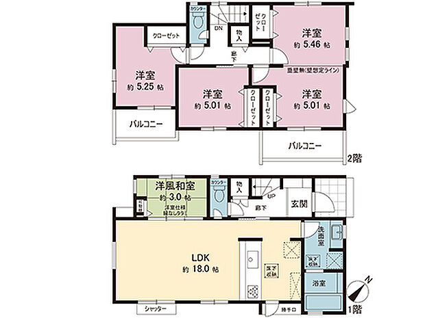 間取図です。図面と異なる場合は現況を優先させていただきます。