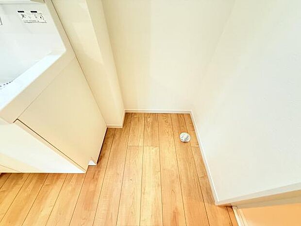 独立洗面台の横にはランドリースペースがございます。