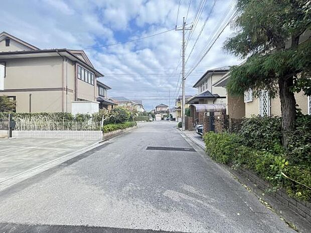 前面道路を含めた現地写真です。