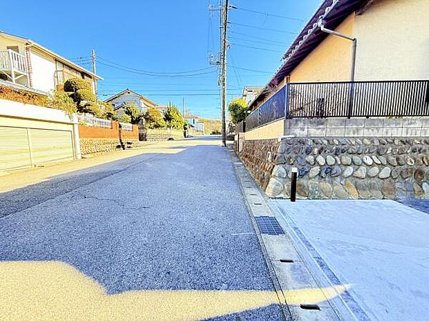 前面道路を含めた現地写真です。