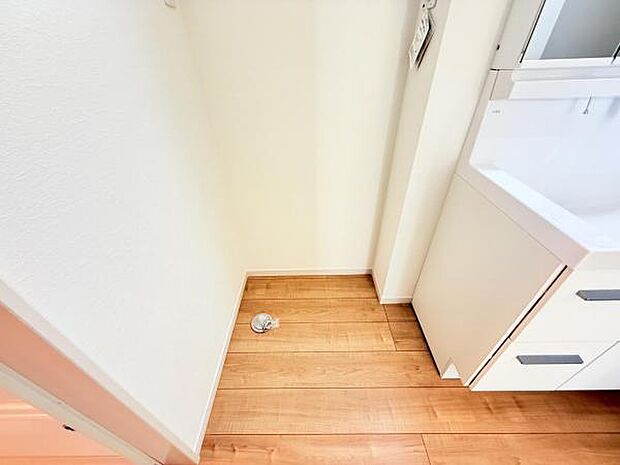 独立洗面台の横にはランドリースペースがございます。