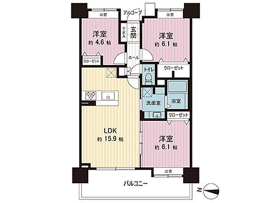 間取り ホーリーウッド稲毛 1階/-