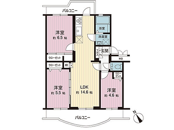 間取図です。図面と異なる場合は現況を優先させていただきます。