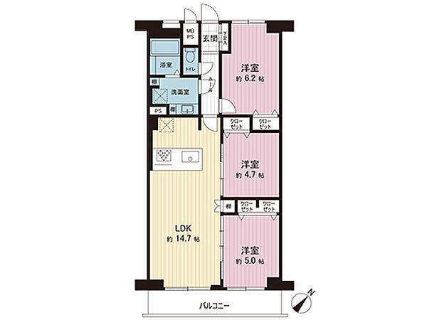 間取図です。図面と異なる場合は現況を優先させていただきます。