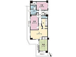 ライネスハイム松戸五香 3LDKの間取図画像